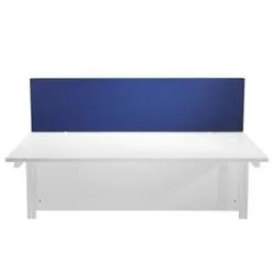 Unbranded 1600 Straight Upholstered Desktop Screen - Royal Blue - DMS1600SRB