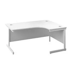 Unbranded 1600X1200 Single Right Hand Radial Desk White-White