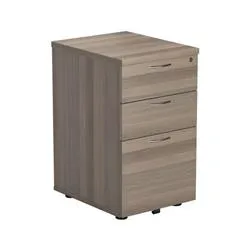 Unbranded 3 Drawer Under Desk Pedestal - Grey Oak - TESUDP3GO