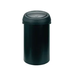 Unbranded Black Touch Top Waste Bin 60 Litre