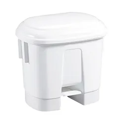 Unbranded Derby 30L White Plastic Pedal Bin