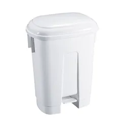 Unbranded Derby 60L White Plastic Pedal Bin