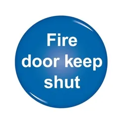 Unbranded Domed Sign Fire Door Keep Shut Symbol 60mm