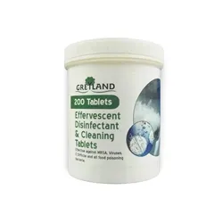 Unbranded Effervescent Chlorine Disinfectant and Cleaning Tablets White Pack 200