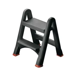 Unbranded Folding Plastic Step Stool Black