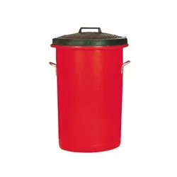 Unbranded Heavy Duty Coloured Dustbin 85 Litre Red
