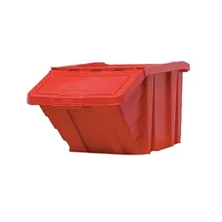 Unbranded Heavy Duty Storage Bin With Lid Red