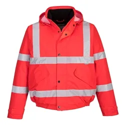 Unbranded Hi-Vis Bomber Jacket (Red) 3 XL