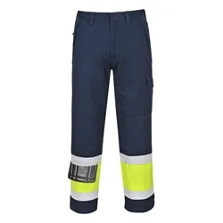 Unbranded Mens Hi-Vis Modaflame Trouser Yellow & N