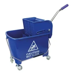 Unbranded Mobile Mop Bucket and Wringer 20 Litre Blue 101248 Blu