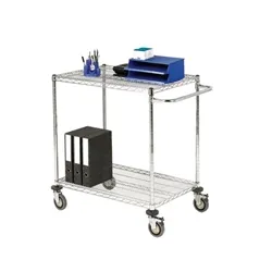 Unbranded Mobile Trolley 2-Tier Chrome
