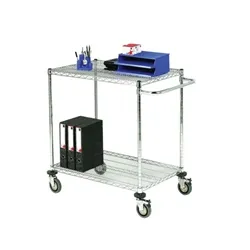 Unbranded Mobile Trolley 2-Tier Chrome