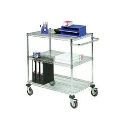 Unbranded Mobile Trolley 3-Tier Chrome