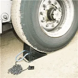 Unbranded Moulded Rubber Black Wheel Chock 330114