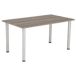 Unbranded One Fraction Plus Rectangular Meeting Table - Grey Oak - OFPMT1480GO