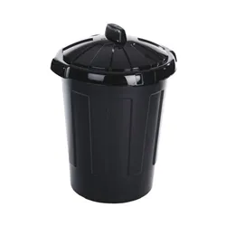 Unbranded Plastic Dustbin 80 Litre Black