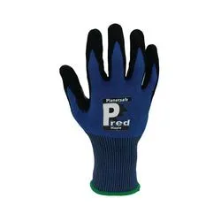 Unbranded Pred Maple Cut E Safety Gloves Sandy Nitrile Palm 1 Pair Black/Blue 7