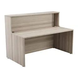 Unbranded Reception Unit 1600 - Grey Oak Sides With Grey Oak Top