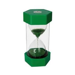 Unbranded Sand Timer with Matching Coloured Sand 1 Minute Green/Clear