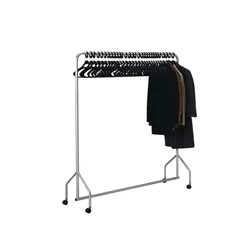 Unbranded Silver Garment Hanging Rail With 30 Hangers