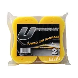 Unbranded Yellow Jumbo Car Sponge - Pack (14)