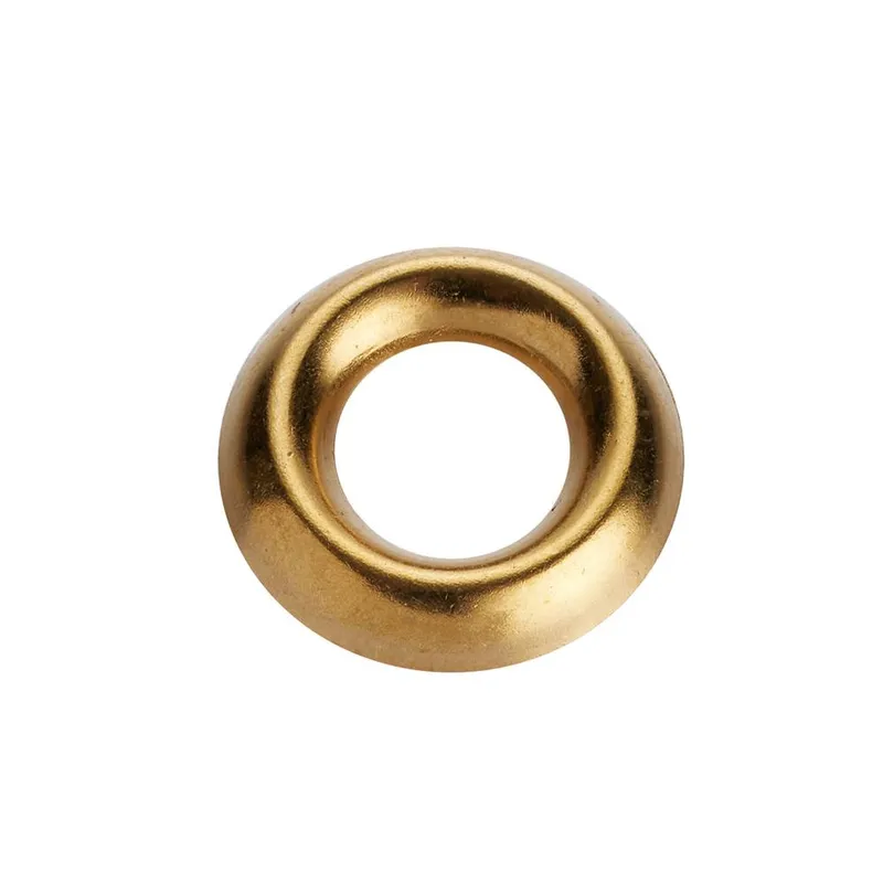 Unifix Brass Surface Screw Cups - 9-10G - Box of 500 in Gold Gold
