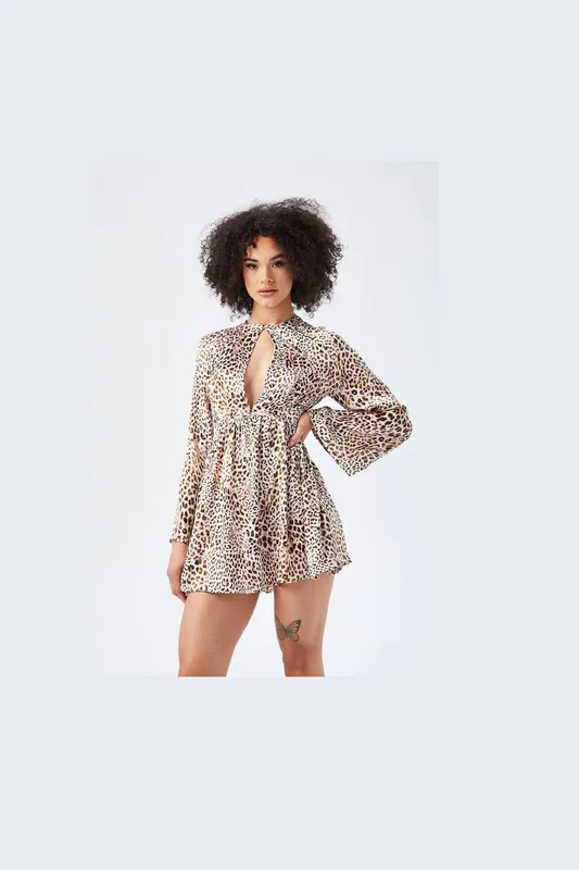 Urban Bliss Women's Jennifer Cut Out Mini Dress in Brown Size: 8 - Brown