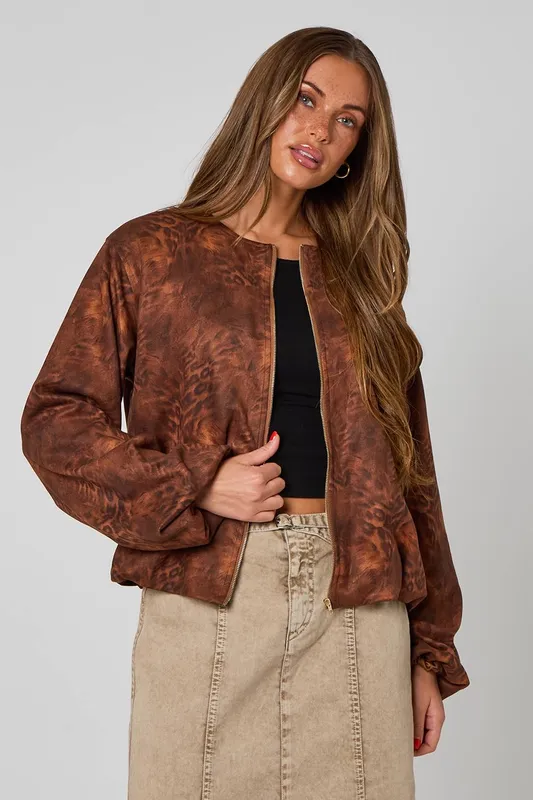 Urban Bliss Women's Suede Jacket in Brown Size: 14 - Brown - Size: 14