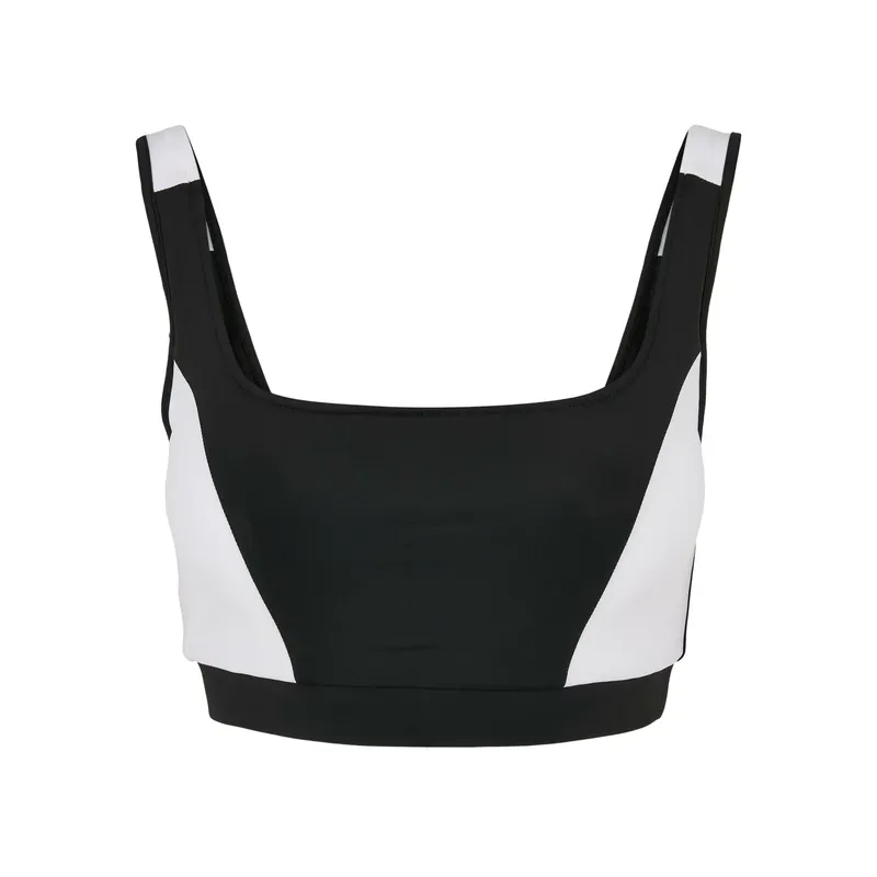 Urban Classics Color Block Sports Bra Black / White S Women