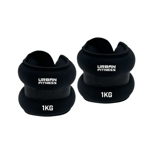 Urban Fitness Wrist and Ankle Weights Black (Pack of 2) UFW00702