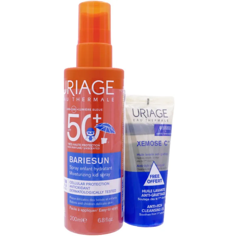 Uriage Bariesun Mist SPF50+ (200ml) + Xemose Cleansing Oil (50ml)