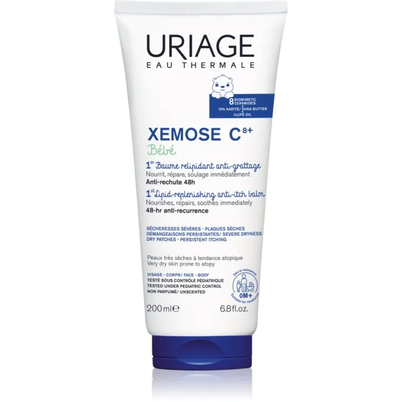 Uriage Xemose C8+ Bébé calming balm for dry and atopic skin for children from birth 200 ml
