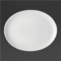 Utopia Pure White Oval Plates 300mm (18 pack)