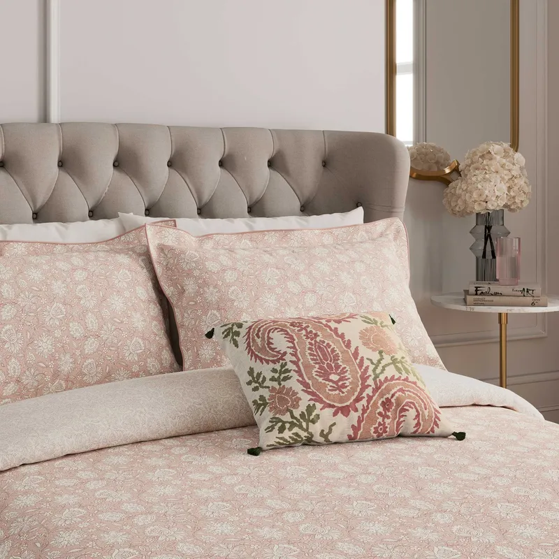 V&A Eternal Bloom Double Duvet Cover Set, Rose