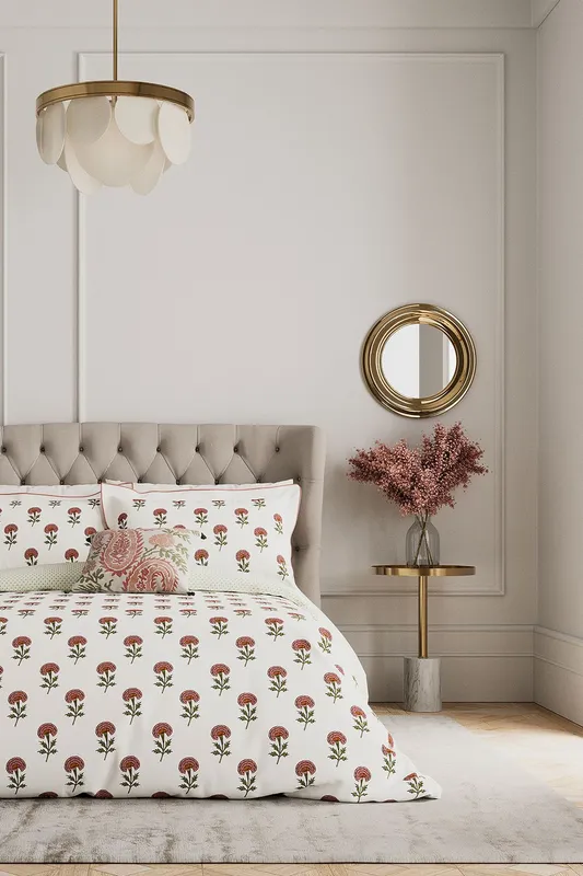 V&A; Regal Marigold Duvet Cover Double Rose
