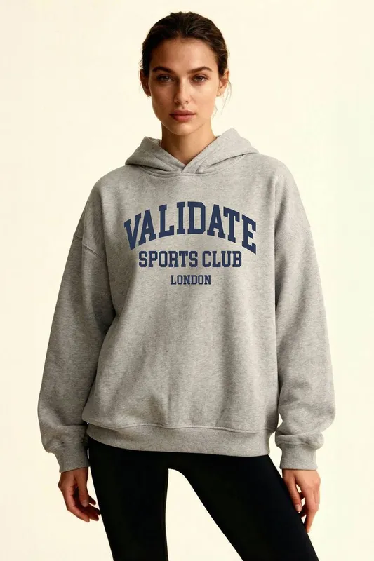 Validate Varsity Women's Oversized Hoodie - - Size: M
