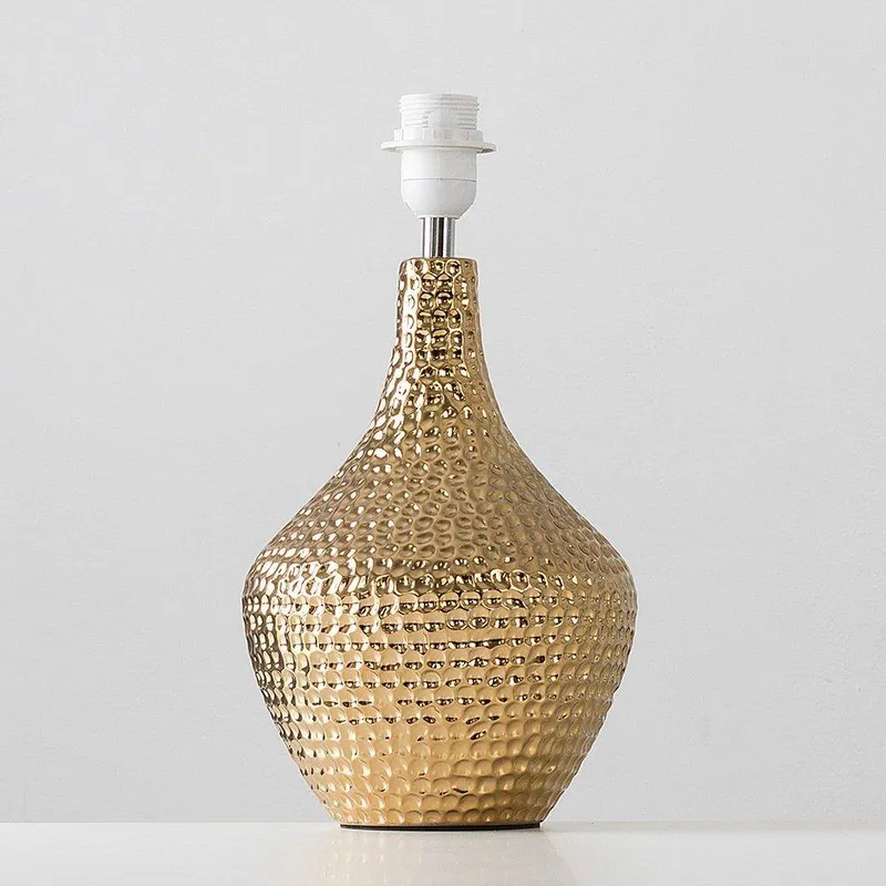 ValueLights Bailey Gold Table Lamp Base Gold