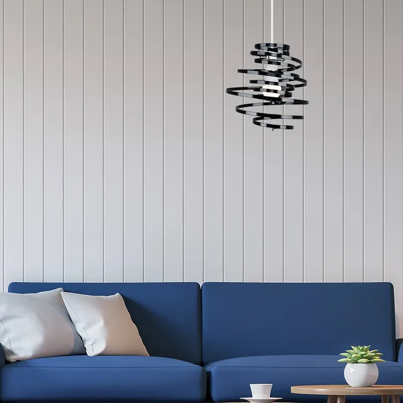 ValueLights Unisex Bensson Black Ceiling Pendant Shade Black One Size female