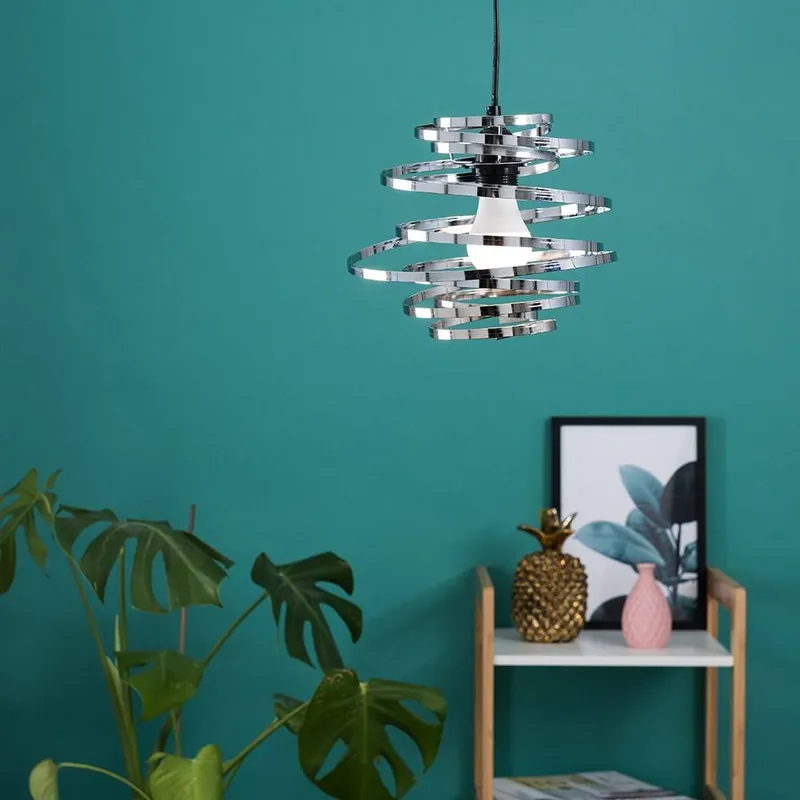 ValueLights Bensson Silver Ceiling Pendant Shade Silver