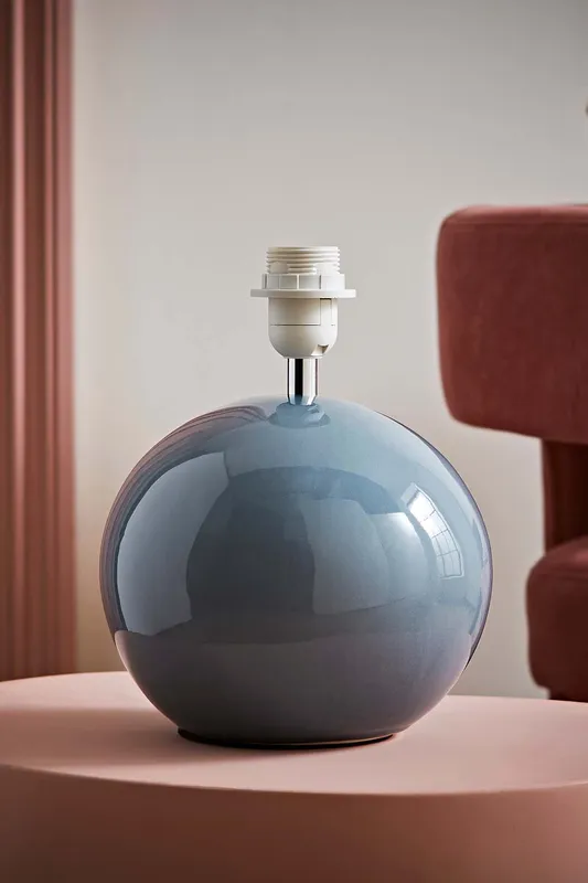 ValueLights Bosco Globe Ceramic Table Lamp Base in Teal - Teal - Size: One Size