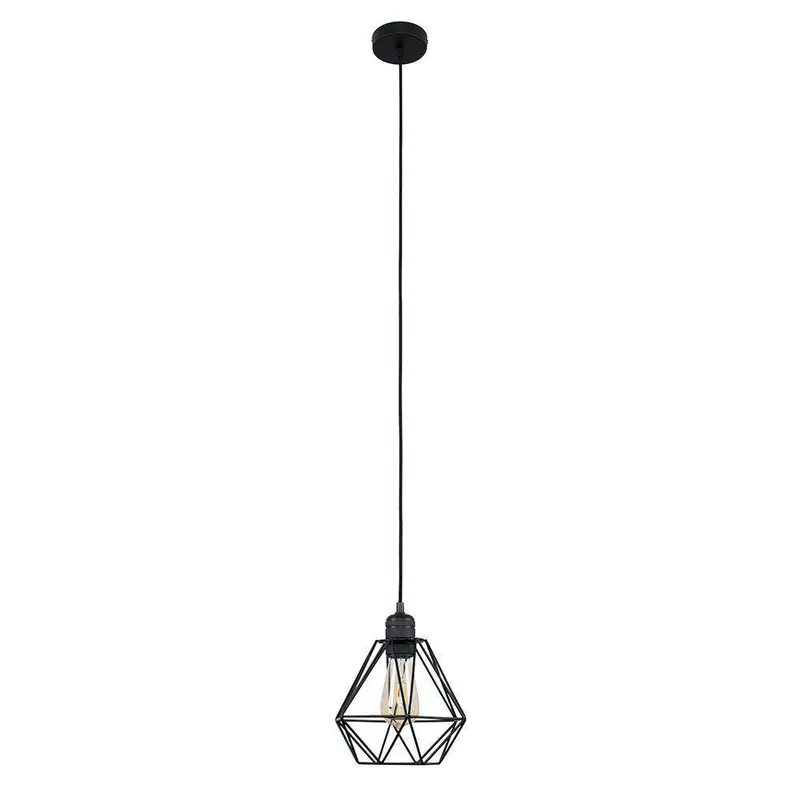 ValueLights Unisex Casco Black Ceiling Light Pendant Black female