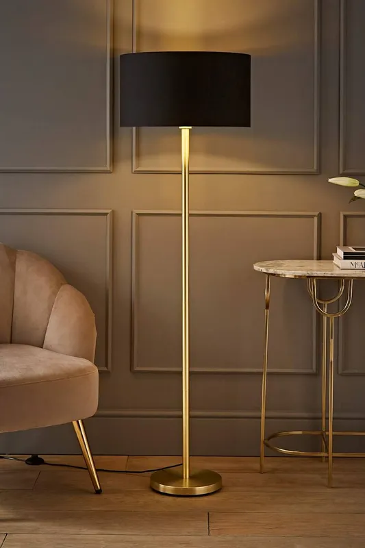 ValueLights Charlie Gold Floor Lamp - Gold - Size: One Size