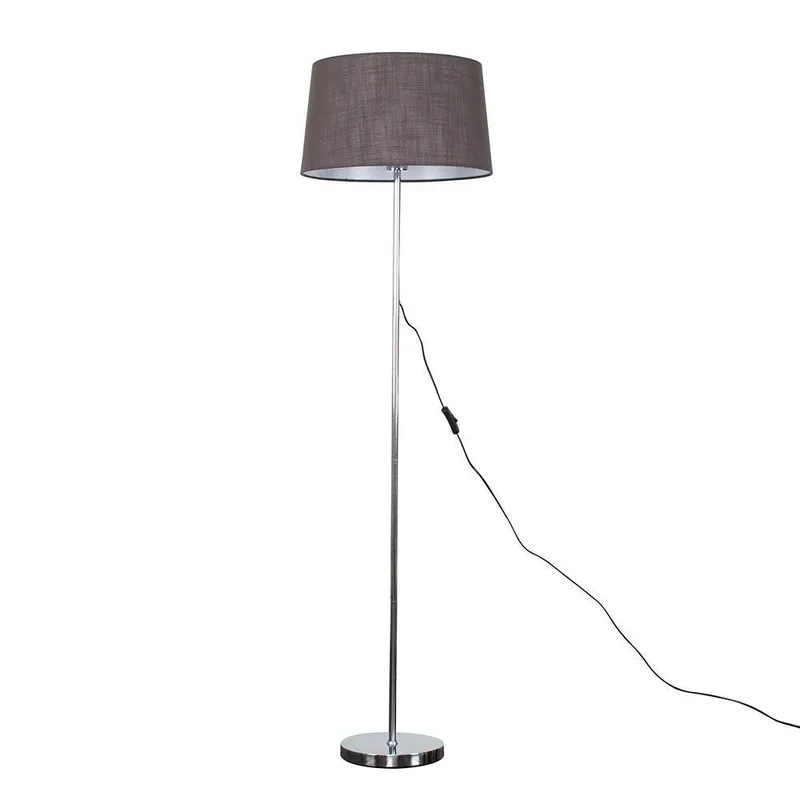ValueLights Charlie Modern Stem Grey Floor Lamp - Grey