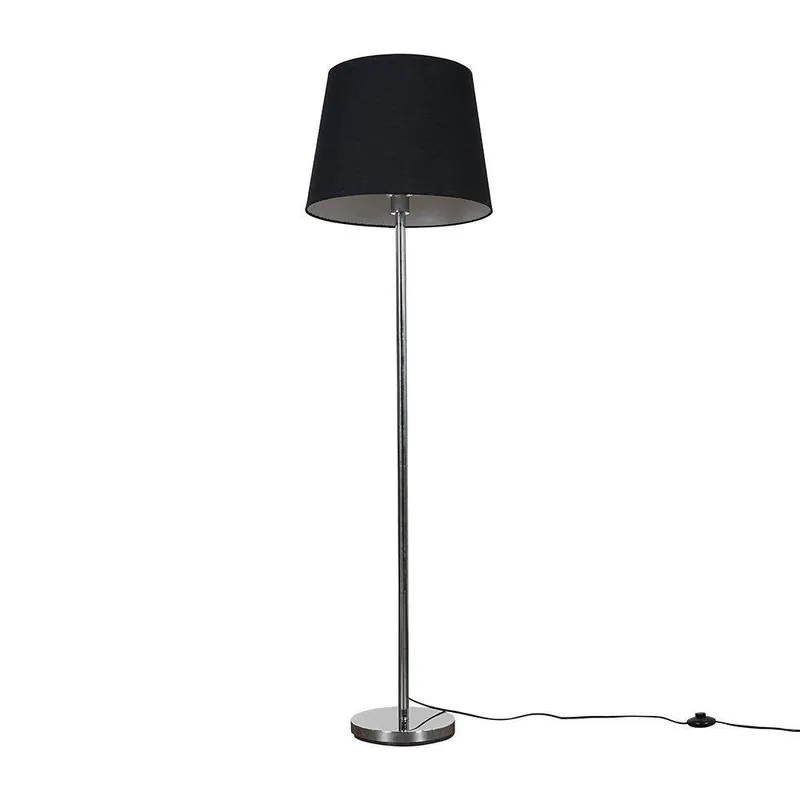 ValueLights Charlie Modern Stem Silver Floor Lamp - Silver - Size: One Size