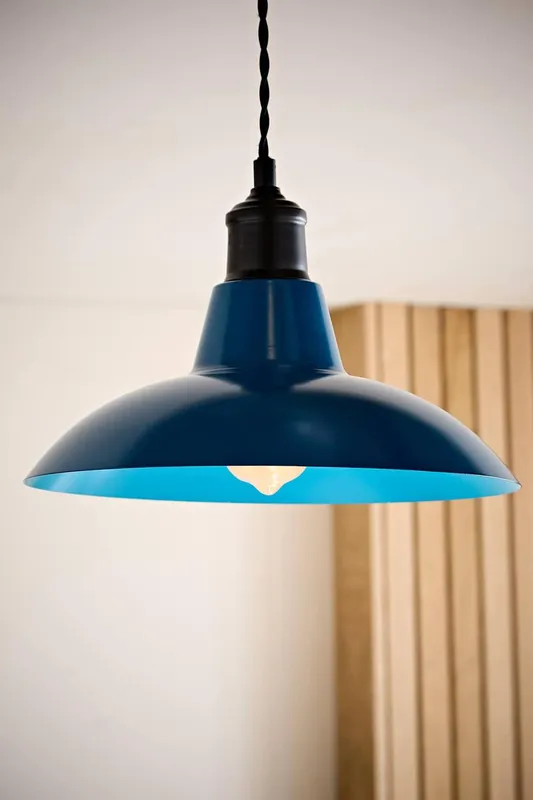 ValueLights Unisex Civic Blue Ceiling Pendant Shade Blue female