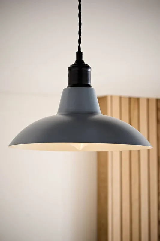 ValueLights Civic Silver Ceiling Pendant Shade Silver