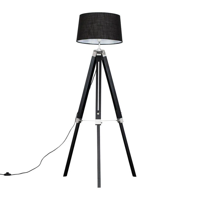 ValueLights Clipper Black Floor Lamp Black