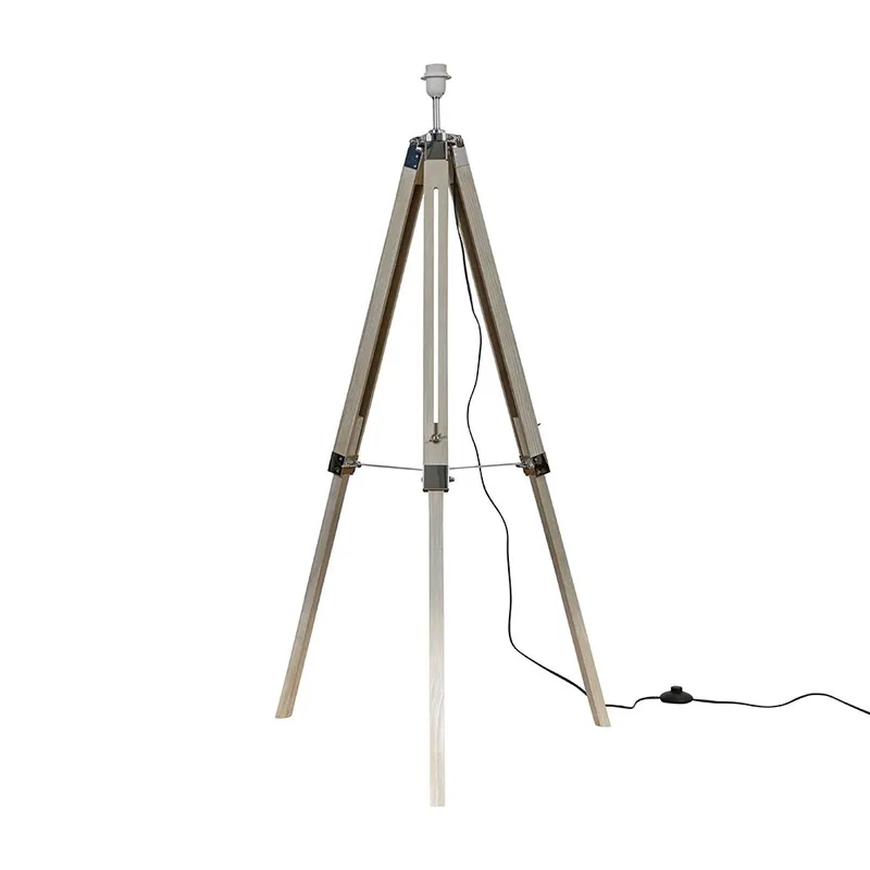 ValueLights Clipper Brown Floor Lamp Base - Brown