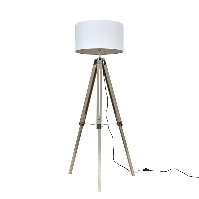 ValueLights Clipper Tripod Brown Floor Lamp Base - Brown