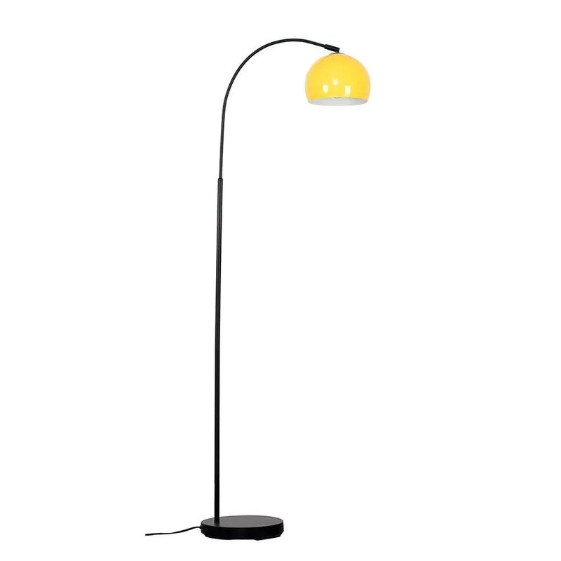 ValueLights Curva Black Floor Lamp - Black